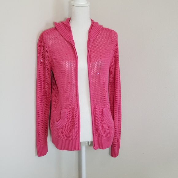 Quacker Factory Pink Summer Zip-up Cardigan - Picture 2 of 6